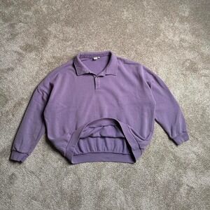 TWIK PALE PURPLE COLLARED SWEATSHIRT